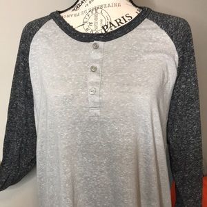 LuLaRoe Mark 3 button Long Sleeve Shirt NWOT